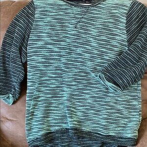 H&M Green and Black Crewneck Sweater